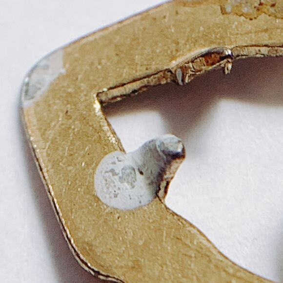 Vintage 1930s Signed LN Dress Clip Floral Openwork Silver Tone - Picture 11 of 15